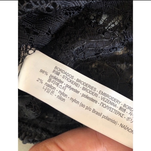 NWT Zara Trafaluc black lace top women’s sz S - Picture 5 of 8